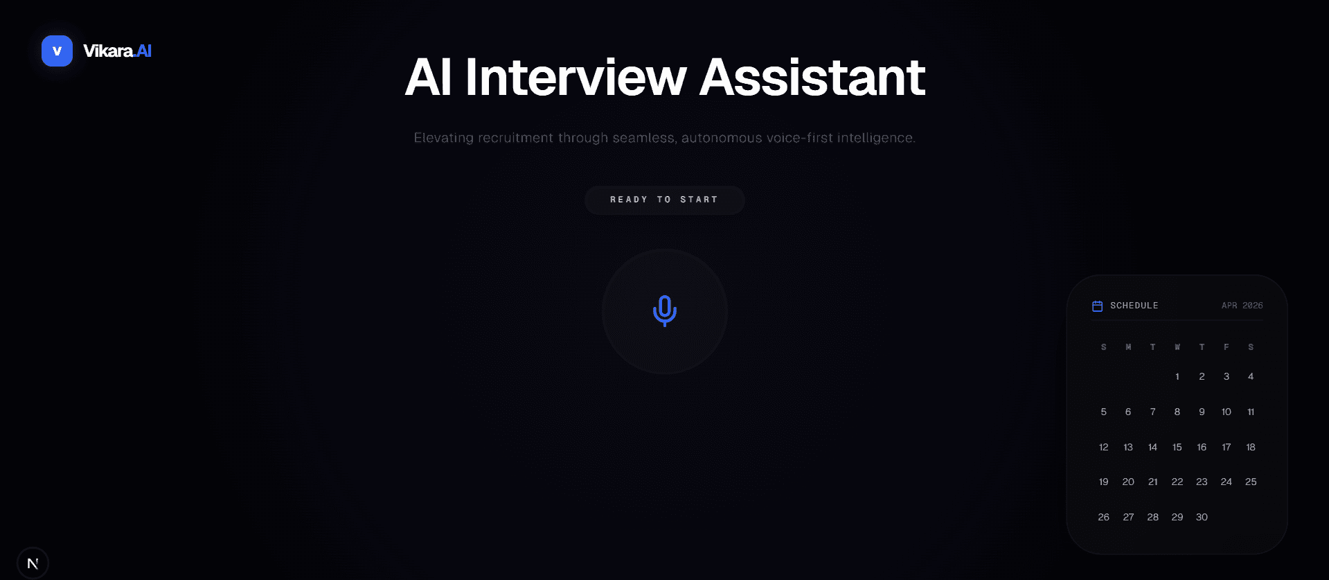 The interview interface